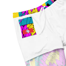 Summer Blossoms: Men's Dahlia Print 001 Swim Trunks Exclusive Mens Shorts Swimwear