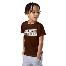 Summer Splash Ready: Boy's Short Sleeve Jiu-Jitsu Rash Guard - Chocolate Boys Exclusive Jiu-Jitsu Kids Rash Guard Short Sleeve