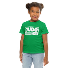 Sun-Safe Fun: Girl's Short Sleeve Judo Rash Guard - Jade Exclusive Girls Judo Kids Rash Guard Short Sleeve