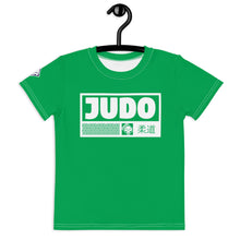 Sun-Safe Fun: Girl's Short Sleeve Judo Rash Guard - Jade Exclusive Girls Judo Kids Rash Guard Short Sleeve