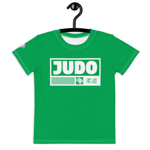 Sun-Safe Fun: Girl's Short Sleeve Judo Rash Guard - Jade Exclusive Girls Judo Kids Rash Guard Short Sleeve