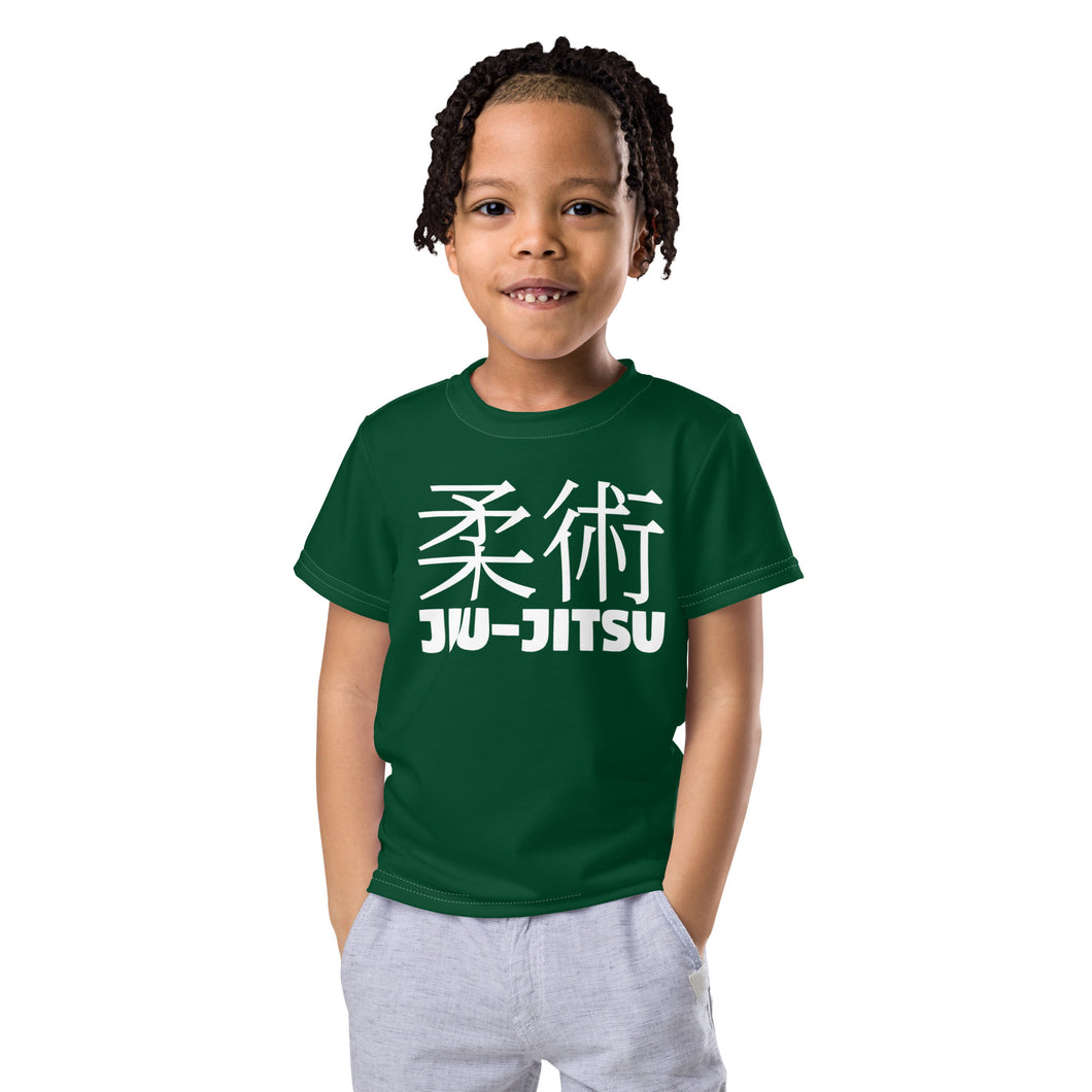 Sun-Safe Play: Boy's Short Sleeve Classic Jiu-Jitsu Rash Guard - Sherwood Forest Boys Exclusive Jiu-Jitsu Kids Rash Guard Short Sleeve