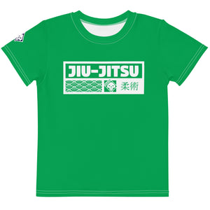 Sun-Safe Style: Boy's Short Sleeve Jiu-Jitsu Rash Guard - Jade Boys Exclusive Jiu-Jitsu Kids Rash Guard Short Sleeve