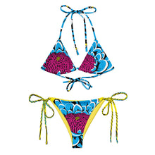 Sunny Style: Women's Dahlia Print 002 String Bikini Beach Bikini Exclusive Swimwear Womens