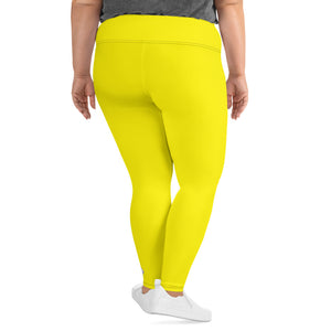 Sweat in Style: Plus Size Solid Yoga Pants for Women - Golden Sun Exclusive Leggings Plus Size Solid Color Tights Womens