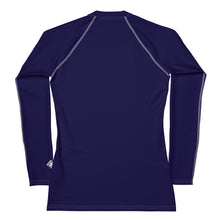 Timeless Style: Solid Color Rash Guard for Women - Midnight Blue
