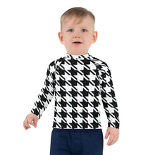 Ultimate Performance: Boy's Houndstooth Long Sleeve BJJ Rash Guard Boys Exclusive Houndstooth Kids Long Sleeve Rash Guard Swimwear