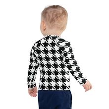 Ultimate Performance: Boy's Houndstooth Long Sleeve BJJ Rash Guard Boys Exclusive Houndstooth Kids Long Sleeve Rash Guard Swimwear