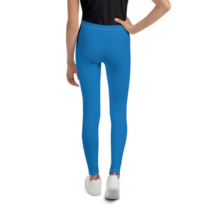 Ultra-Soft Youth Girls Solid Color Yoga & Workout Leggings - Azul