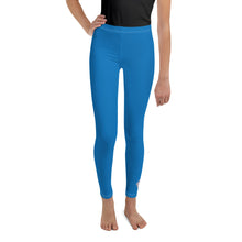 Ultra-Soft Youth Girls Solid Color Yoga & Workout Leggings - Azul