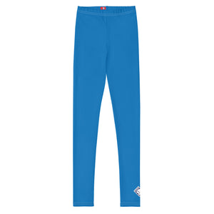 Ultra-Soft Youth Girls Solid Color Yoga & Workout Leggings - Azul