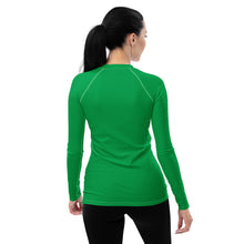 Understated Elegance: Solid Color Long Sleeve Rash Guard for Women - Jade
