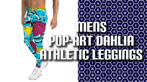 Unleash Your Inner Pop Art Fan with Men's Dahlia Print Athletic Leggings 002 - Soldier Complex