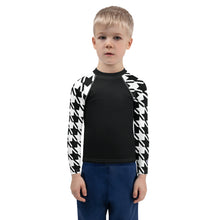 Unleash Your Potential: Boy's Houndstooth BJJ Rash Guard - Long Sleeve Boys Exclusive Houndstooth Kids Long Sleeve Rash Guard Swimwear