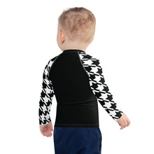 Unleash Your Potential: Boy's Houndstooth BJJ Rash Guard - Long Sleeve Boys Exclusive Houndstooth Kids Long Sleeve Rash Guard Swimwear