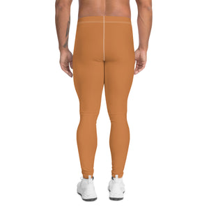 Urban Chic: Solid Color Workout Leggings for Him - Raw Sienna Exclusive Leggings Mens Pants Solid Color trousers