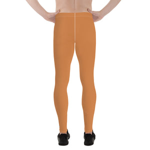 Urban Chic: Solid Color Workout Leggings for Him - Raw Sienna
