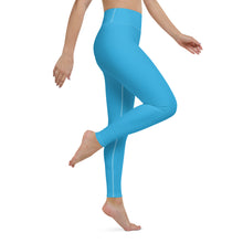 Urban Chic: Women's Solid Color Yoga Pants Leggings - Cyan