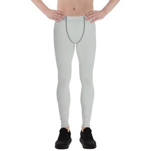 Active Chic: Men's Solid Color Workout Leggings - Smoke Exclusive Leggings Mens Pants Solid Color trousers