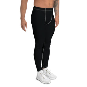 Urban Essentials: Solid Color Yoga Pants Leggings for Him - Noir