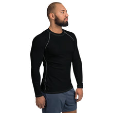 Versatile Coverage: Solid Color Rash Guard for Men - Noir Exclusive Long Sleeve Mens Rash Guard Solid Color Swimwear