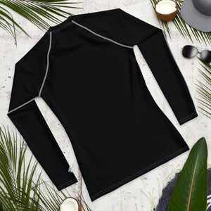 Versatile Coverage: Solid Color Rash Guard for Men - Noir Exclusive Long Sleeve Mens Rash Guard Solid Color Swimwear