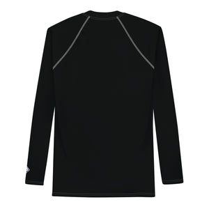 Versatile Coverage: Solid Color Rash Guard for Men - Noir Exclusive Long Sleeve Mens Rash Guard Solid Color Swimwear