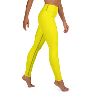 Versatile Movement: Solid Color Leggings for Women - Golden Sun