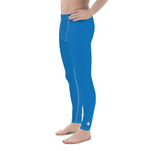 Versatile Style: Men's Solid Color Workout Leggings - Azul