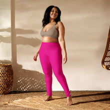 Versatile Style: Women's Solid Color Workout Yoga Pants - Hollywood Cerise