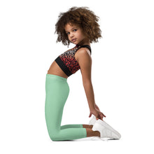 Vivid Vibes: Girls' Solid Color Workout Leggings - Vista Blue