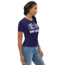 Women's Classic BJJ Rash Guard with Short Sleeves for Jiu-Jitsu Training - Midnight Blue