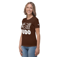 Women's Classic Judo Short Sleeve BJJ Rash Guard - Chocolate