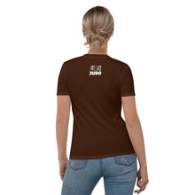 Women's Classic Judo Short Sleeve BJJ Rash Guard - Chocolate