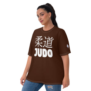 Women's Classic Judo Short Sleeve BJJ Rash Guard - Chocolate