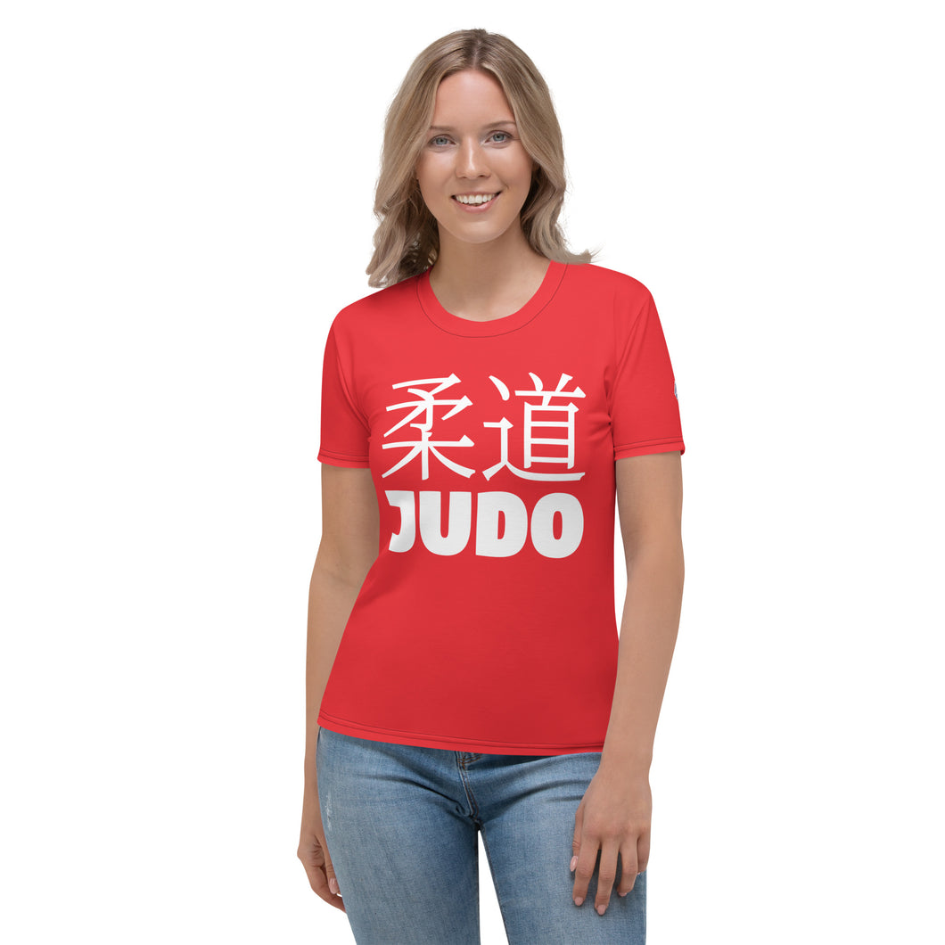 Women's Classic Judo Short Sleeve Rash Guard - BJJ Ready Gear - Scarlet