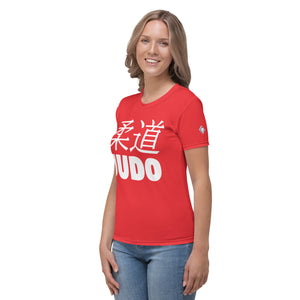 Women's Classic Judo Short Sleeve Rash Guard - BJJ Ready Gear - Scarlet