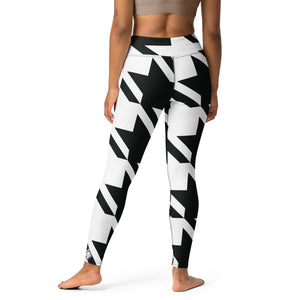 Womens High Waist Houndstooth Yoga Pants Leggings 001 Exclusive Houndstooth Leggings Tights Womens