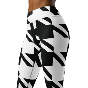 Womens High Waist Houndstooth Yoga Pants Leggings 001 Exclusive Houndstooth Leggings Tights Womens