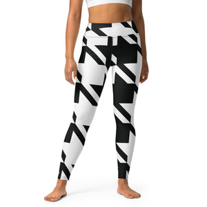 Womens High Waist Houndstooth Yoga Pants Leggings 001 Exclusive Houndstooth Leggings Tights Womens