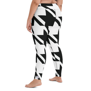 Womens High Waist Houndstooth Yoga Pants Leggings 001 Exclusive Houndstooth Leggings Tights Womens