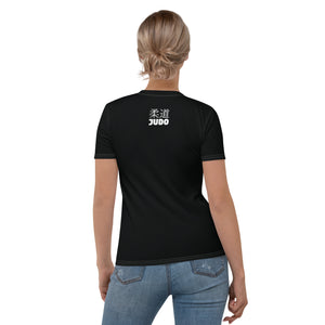 Women's Judo Rash Guard - Short Sleeve Classic Fit for BJJ Athletes - Noir