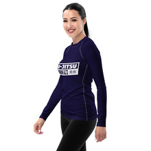 Womens Long Sleeve BJJ Rash Guard - Jiu-Jitsu 002 - Midnight Blue BJJ Exclusive Jiu-Jitsu Long Sleeve Rash Guard Womens