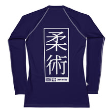 Womens Long Sleeve BJJ Rash Guard - Jiu-Jitsu 002 - Midnight Blue BJJ Exclusive Jiu-Jitsu Long Sleeve Rash Guard Womens