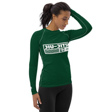 Womens Long Sleeve BJJ Rash Guard - Jiu-Jitsu 008 - Sherwood Forest BJJ Exclusive Jiu-Jitsu Long Sleeve Rash Guard Womens