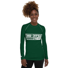 Womens Long Sleeve BJJ Rash Guard - Jiu-Jitsu 008 - Sherwood Forest BJJ Exclusive Jiu-Jitsu Long Sleeve Rash Guard Womens