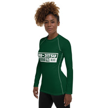 Womens Long Sleeve BJJ Rash Guard - Jiu-Jitsu 008 - Sherwood Forest BJJ Exclusive Jiu-Jitsu Long Sleeve Rash Guard Womens