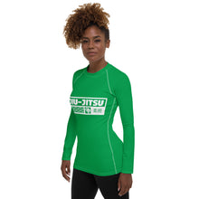 Womens Long Sleeve BJJ Rash Guard - Jiu-Jitsu 009 - Jade BJJ Exclusive Jiu-Jitsu Long Sleeve Rash Guard Womens