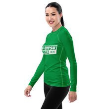 Womens Long Sleeve BJJ Rash Guard - Jiu-Jitsu 009 - Jade BJJ Exclusive Jiu-Jitsu Long Sleeve Rash Guard Womens