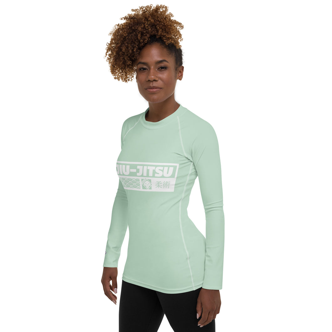 Womens Long Sleeve BJJ Rash Guard - Jiu-Jitsu 011 - Surf Crest BJJ Exclusive Jiu-Jitsu Long Sleeve Rash Guard Womens